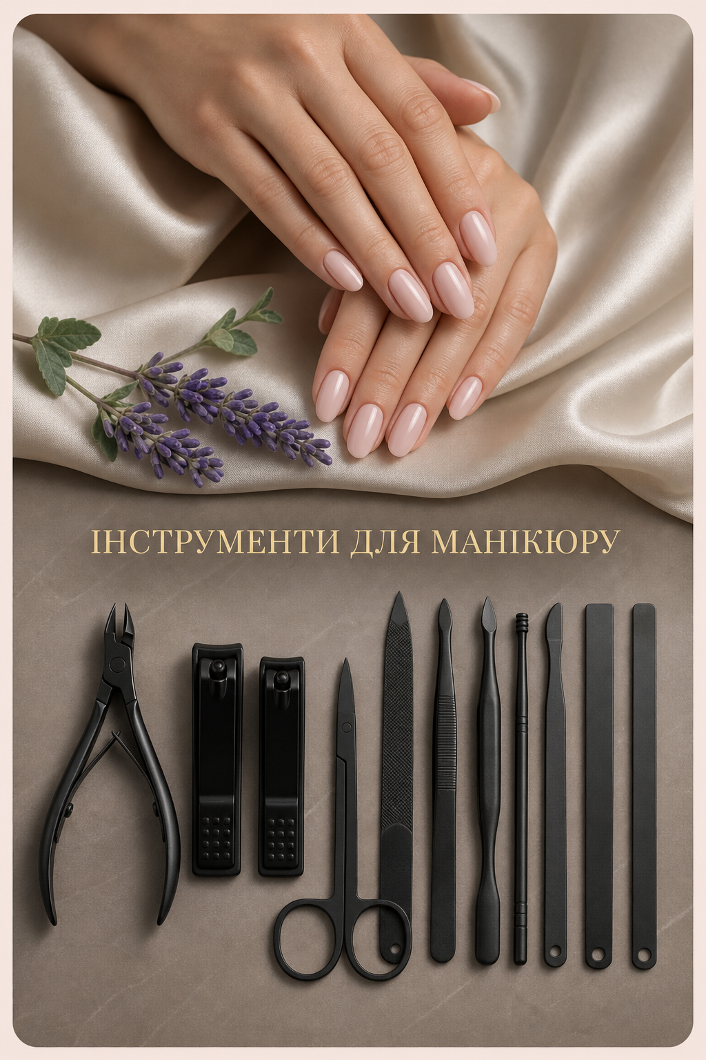 Інструменти набору для догляду за манікюром